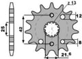 PBR FR SPROC 530 STEEL ST 2080, 16