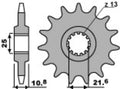 PBR FR SPROC 525 STEEL ST 2086, 16
