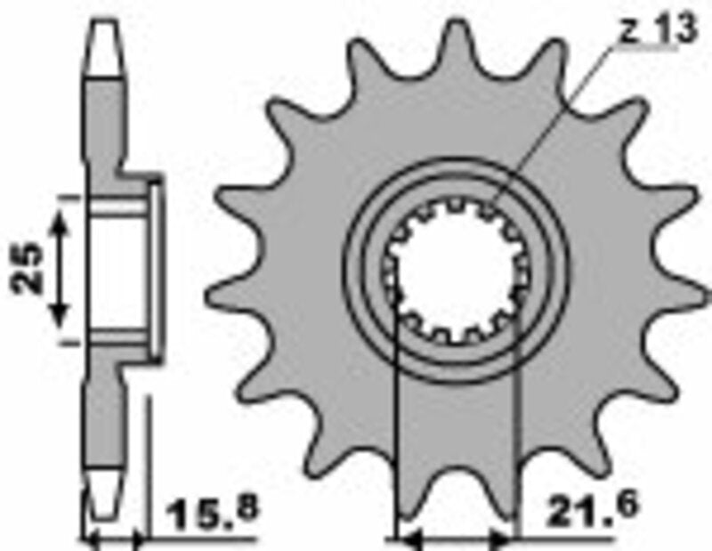 PBR FR SPROC 525 STEEL ST 2093, 14