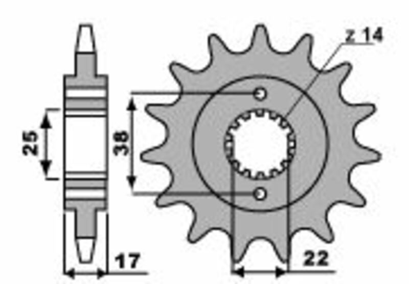 PBR FR SPROC 520 STEEL ST 2094, 14