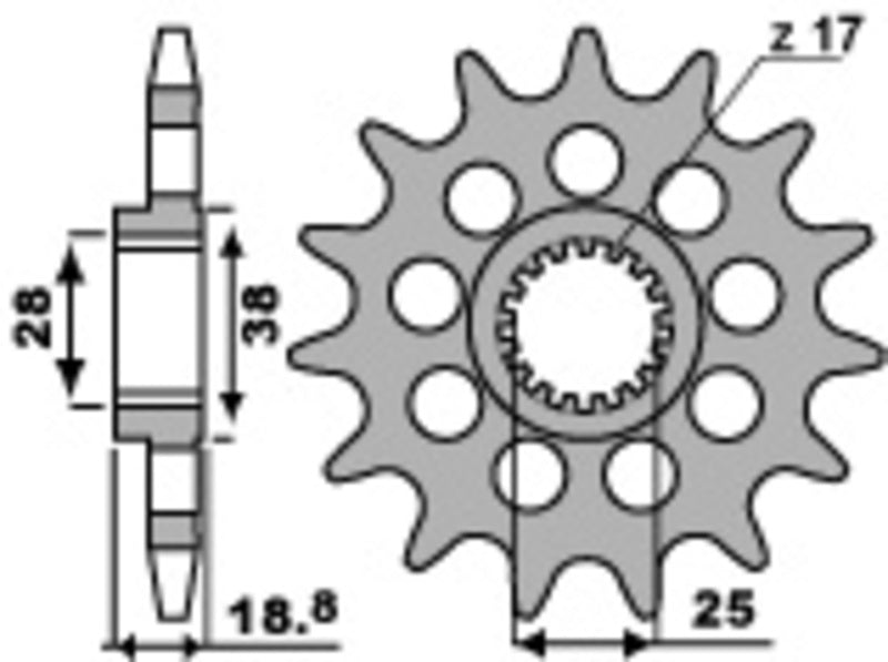 PBR FR SPROC 520 STEEL ST 2098, 17