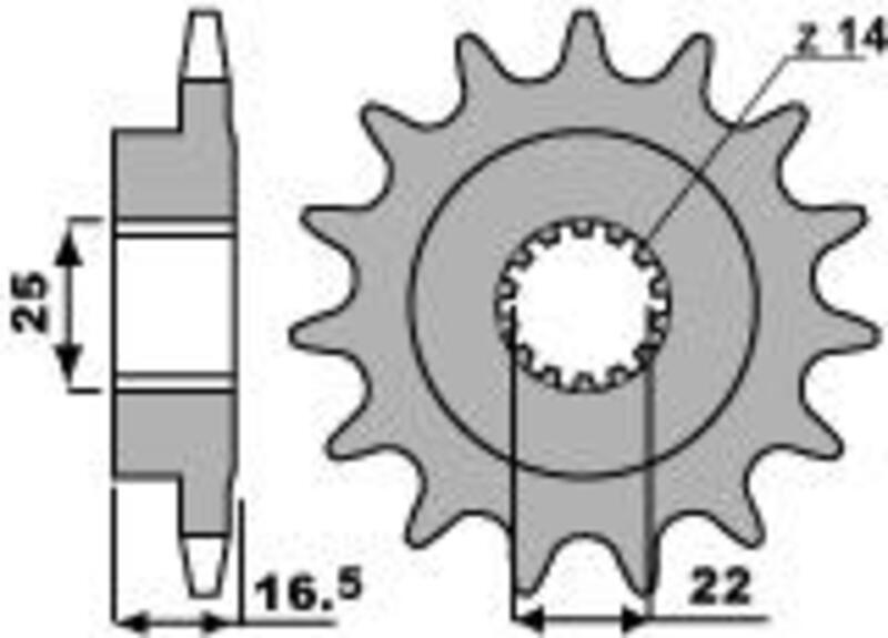 PBR FR SPROC 525 STEEL ST 2114, 15