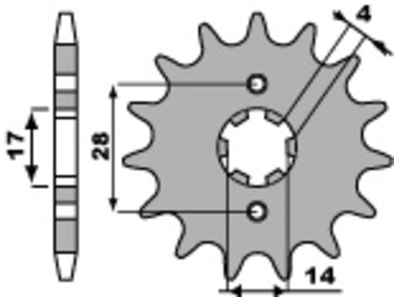 PBR FR SPROC 428 STEEL ST 2118, 12
