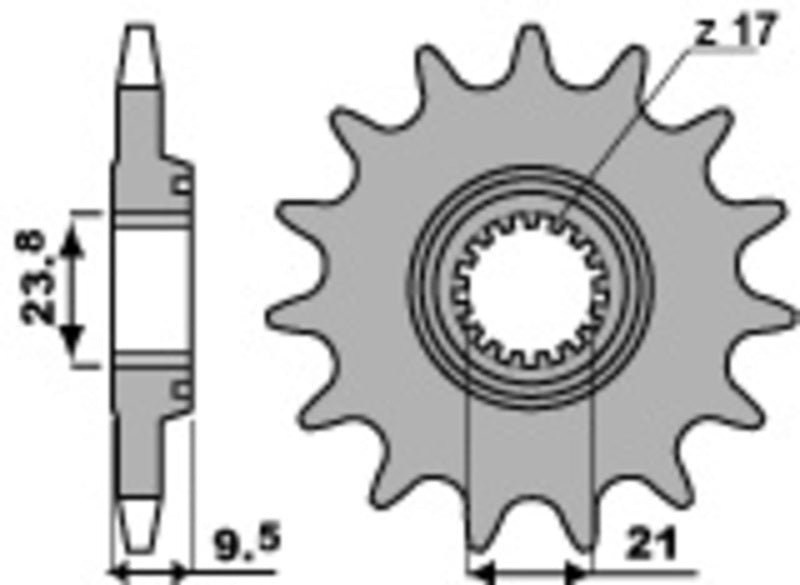 PBR FR SPROC 520 STEEL ST 2134, 15