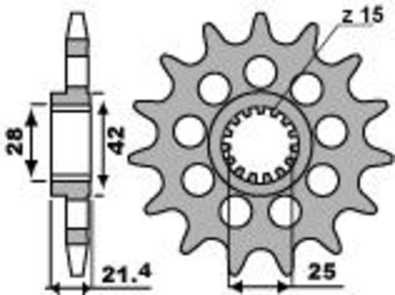 PBR FR SPROC 525 STEEL ST 2150, 15