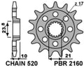 PBR FR SPROC 520 STEEL ST 2260, 13