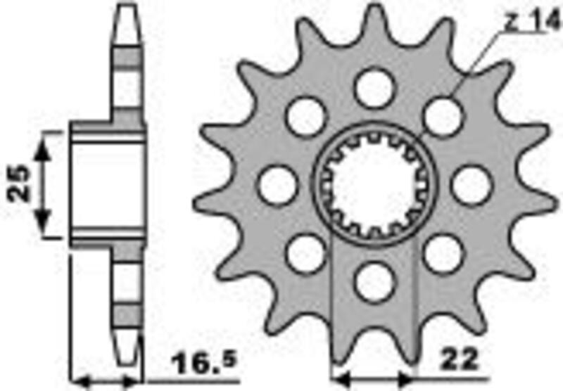 PBR FR SPROC 520 STEEL ST 2171, 14