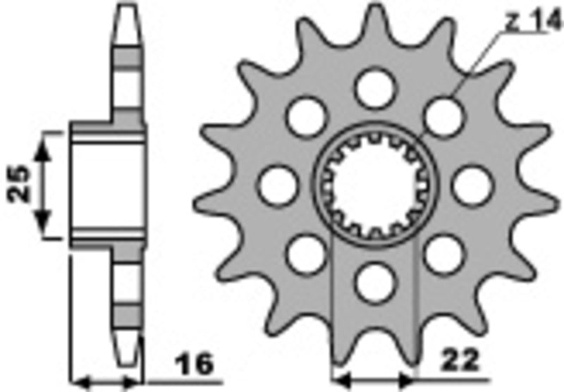 PBR FR SPROC 520 STEEL ST 2171, 15