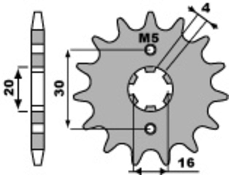PBR FR SPROC 428 STEEL ST 2177, 14