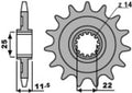 PBR FR SPROC 520 STEEL ST 2207, 13