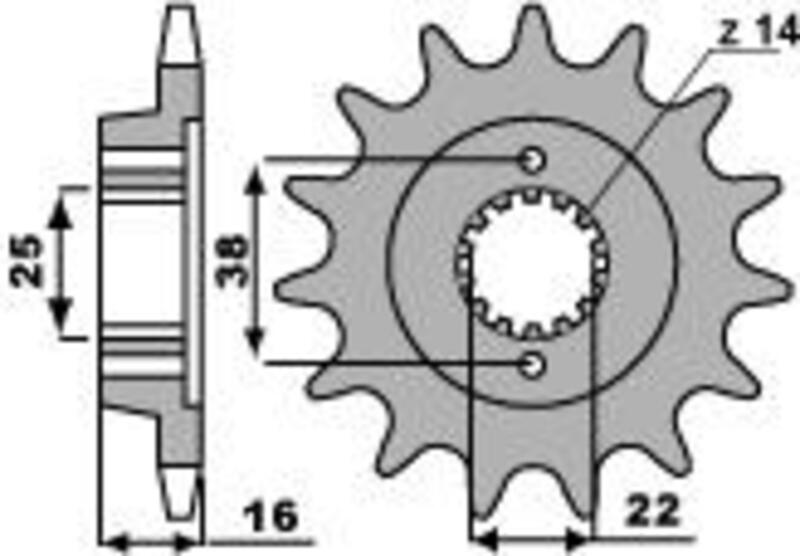 PBR FR SPROC 525 STEEL ST 2222, 14