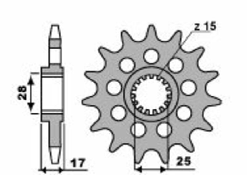 PBR FR SPROC 520 STEEL ST 2250, 14
