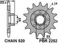 PBR FR SPROC 520 STEEL ST 2252, 17