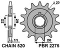 PBR FR SPROC 520 STEEL ST 2275, 14