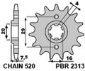 PBR FR SPROC 520 STEEL ST 2313, 15