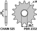 PBR FR SPROC 525 STEEL ST 2332, 17