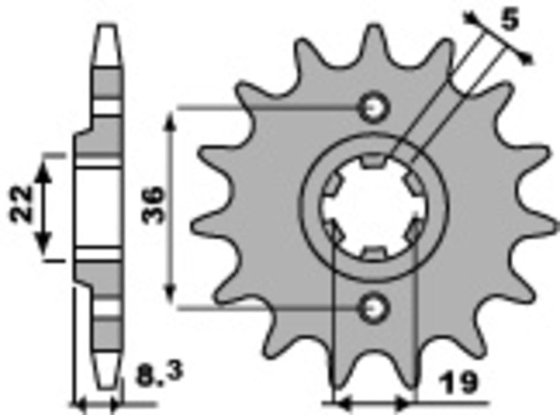 PBR FR SPROC 520 STEEL ST 2502, 14
