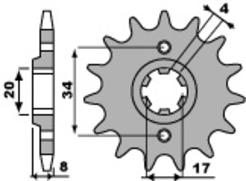 PBR FR SPROC 520 STEEL ST 267, 14