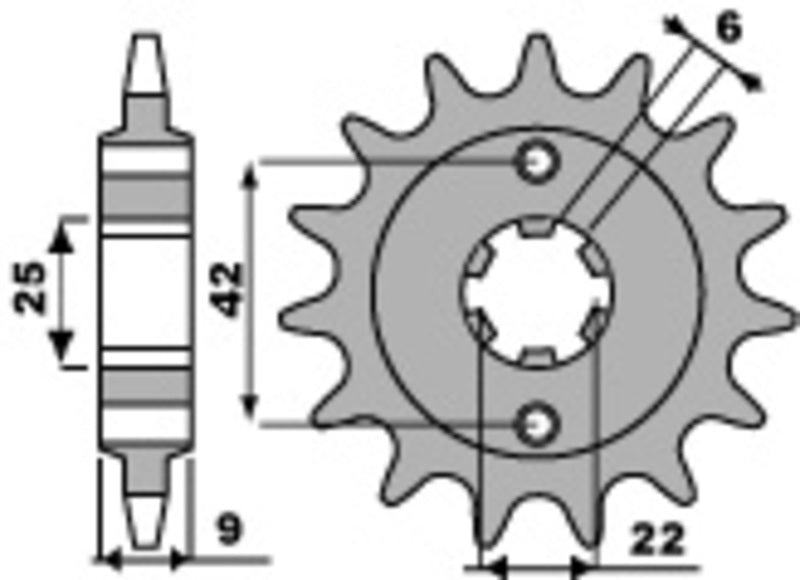 PBR FR SPROC 520 STEEL ST 276, 16