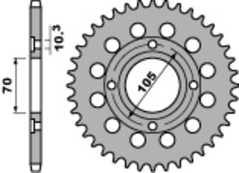 PBR FR SPROC 530 STEEL ST 278, 18