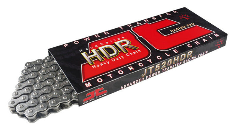 JTDRI CHAIN HDR 428 LO FIT, BLK/STL, 110