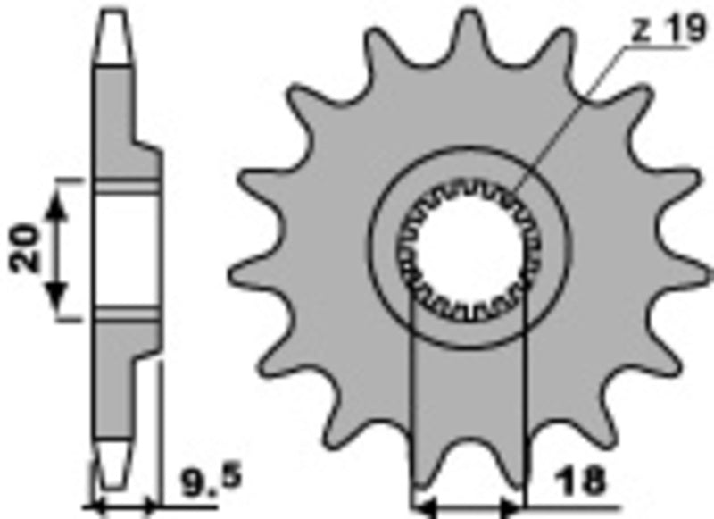 PBR FR SPROC 520 STEEL ST 333, 13
