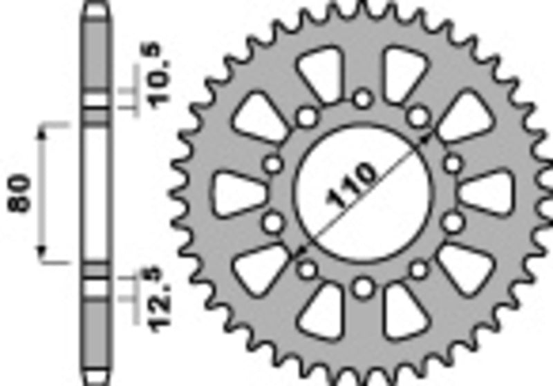 PBR FR SPROC 520 STEEL ST 334, 13