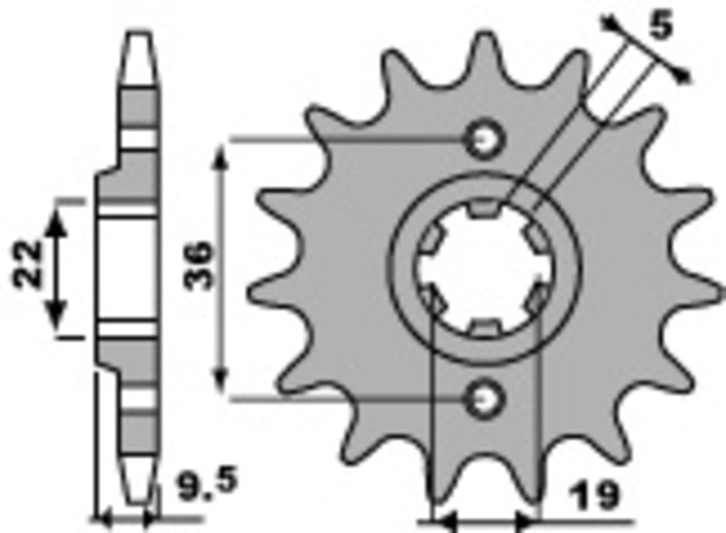 PBR FR SPROC 520 STEEL ST 337, 13