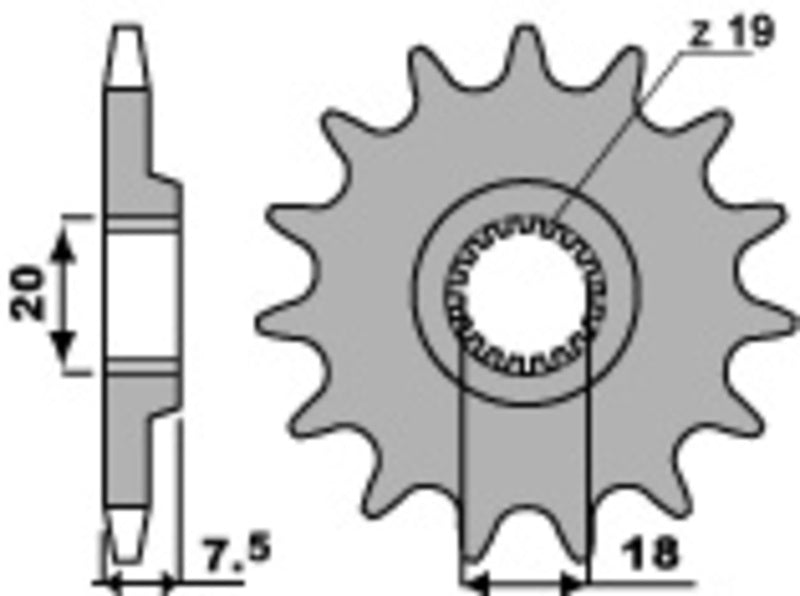 PBR FR SPROC 520 STEEL ST 340, 12