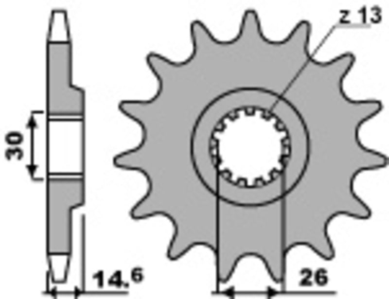 PBR FR SPROC 530 STEEL ST 341, 18