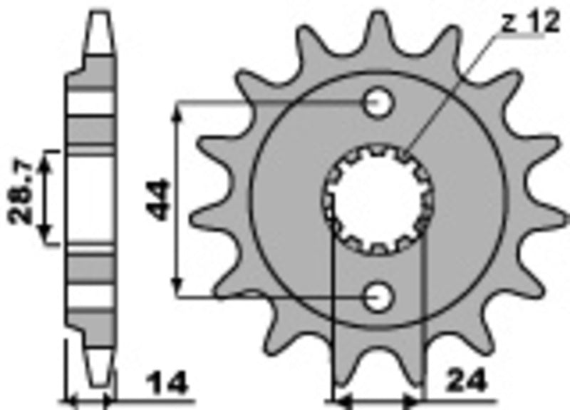 PBR FR SPROC 525 STEEL ST 348, 17