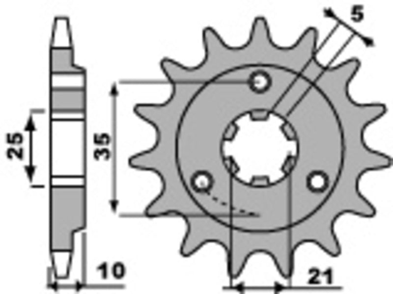 PBR FR SPROC 520 STEEL ST 412, 14