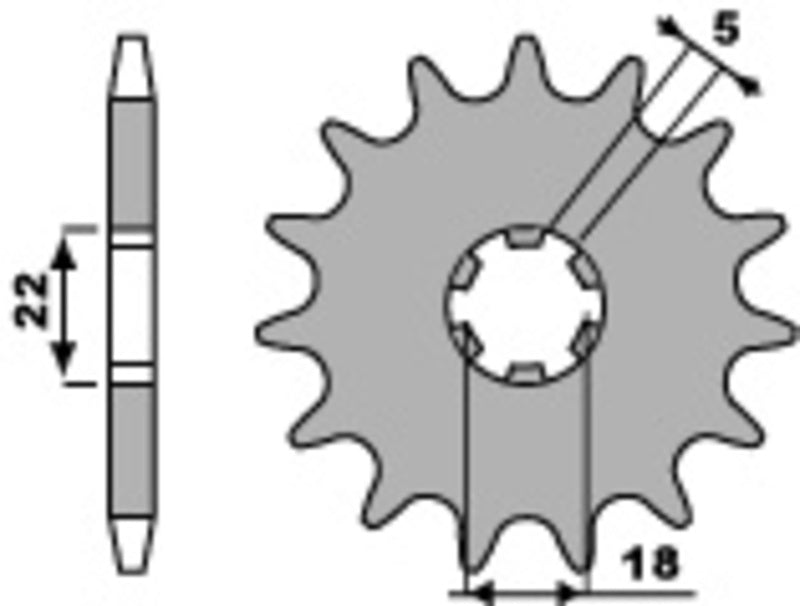 PBR FR SPROC 520 STEEL ST 423, 12
