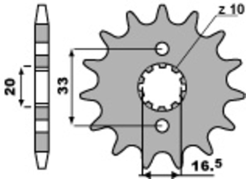 PBR FR SPROC 520 STEEL ST 430, 14