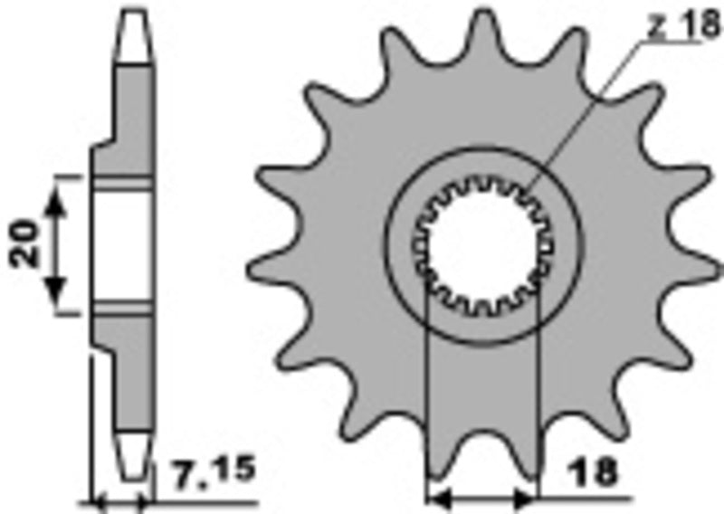 PBR FR SPROC 520 STEEL ST 432, 13