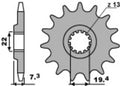 PBR FR SPROC 520 STEEL ST 434, 15