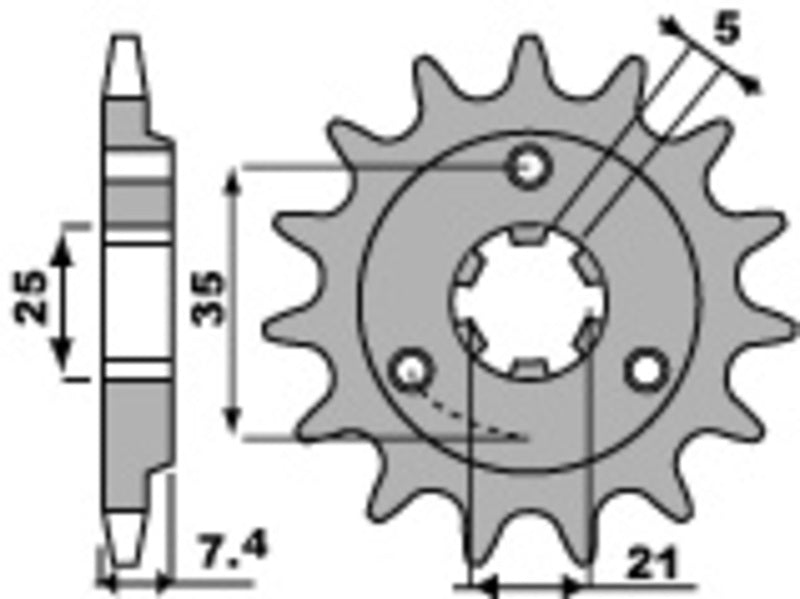 PBR FR SPROC 520 STEEL ST 437, 15
