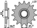 PBR FR SPROC 520 STEEL ST 443, 16