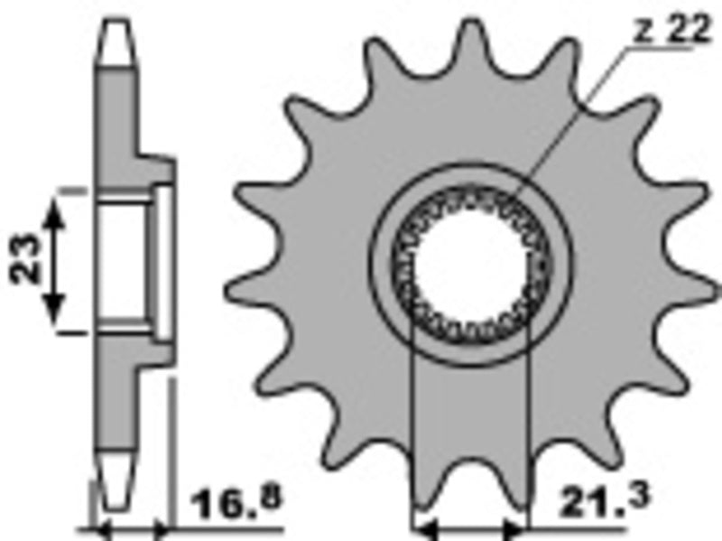 PBR FR SPROC 520 STEEL ST 443, 16