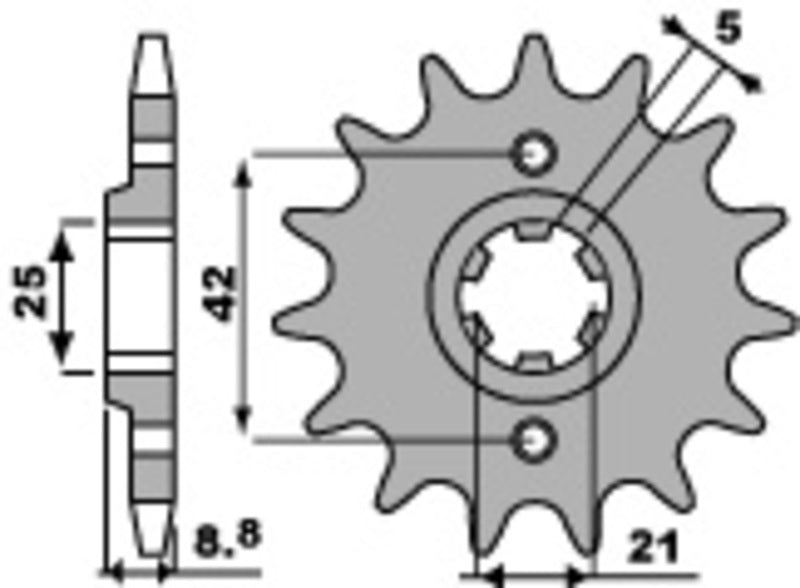 PBR FR SPROC 520 STEEL ST 507, 14