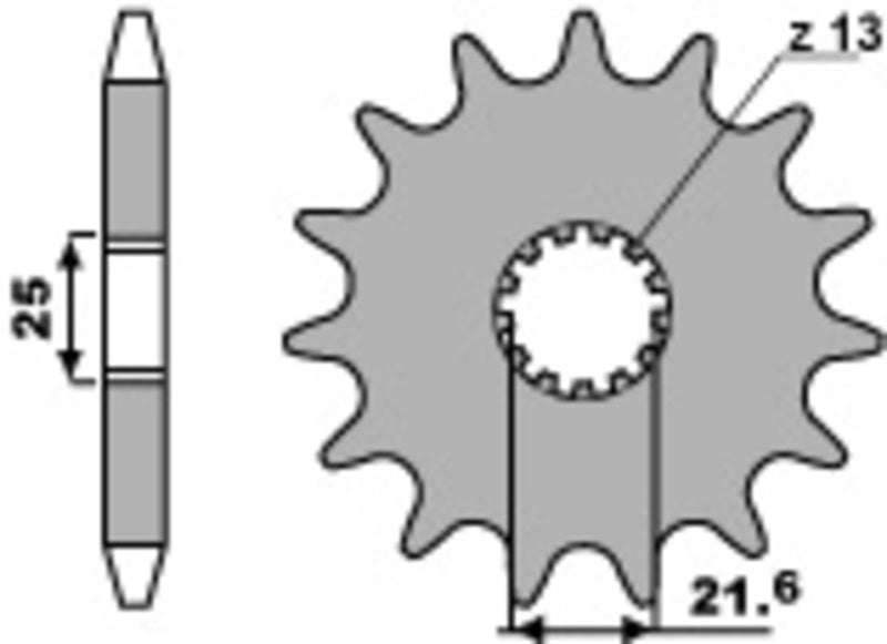 PBR FR SPROC 630 STEEL ST 518, 16