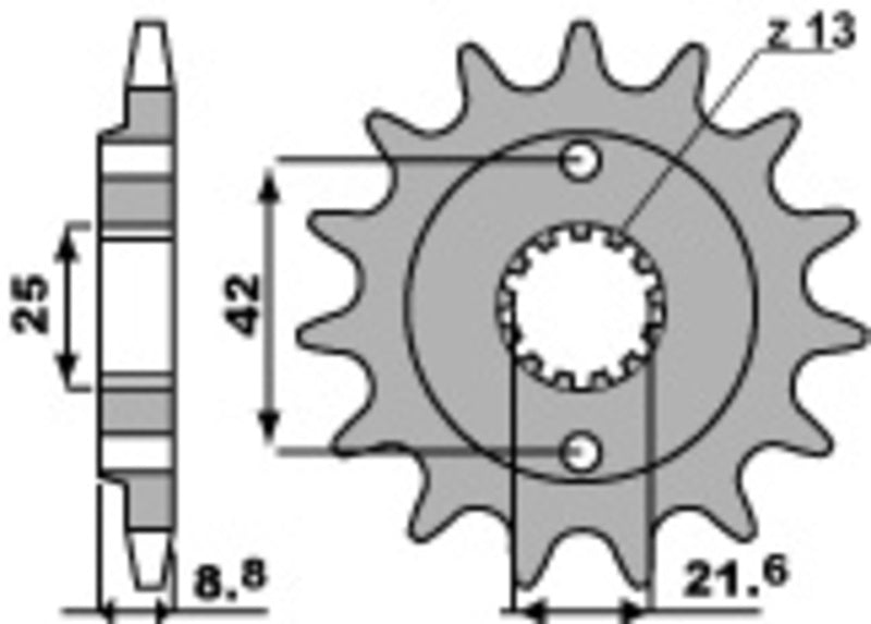 PBR FR SPROC 520 STEEL ST 525, 15