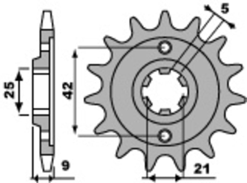 PBR FR SPROC 428 STEEL ST 576, 19