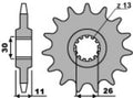 PBR FR SPROC 530 STEEL ST 579, 15