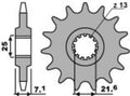 PBR FR SPROC 520 STEEL ST 585, 15