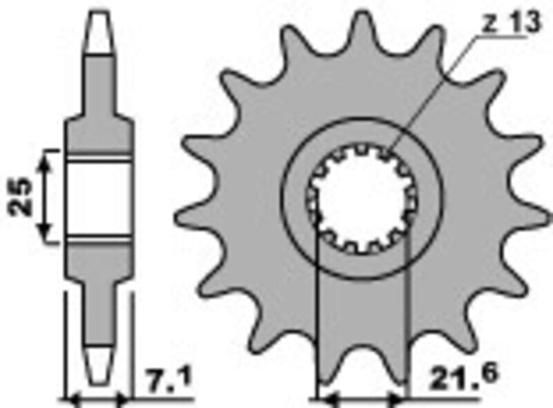 PBR FR SPROC 520 STEEL ST 585, 16