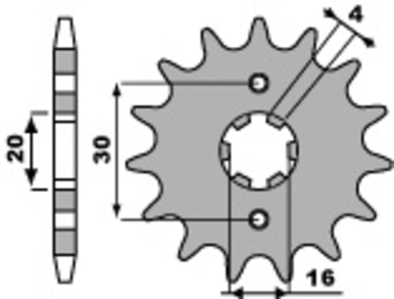 PBR FR SPROC 520 STEEL ST 717, 12