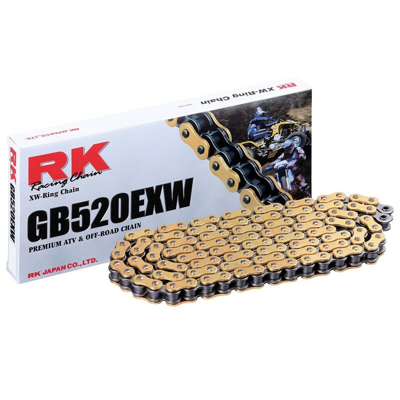 RK CHAIN EXW 520, GLD/BLK, 100