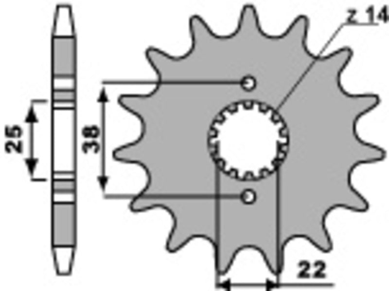 PBR FR SPROC 530 STEEL ST 728, 14