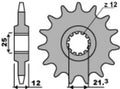 PBR FR SPROC 520 STEEL ST 823, 14